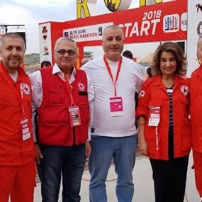 الصليب الأحمر اللبناني ساهم في فعاليات بلوم بنك بيروت ماراثون